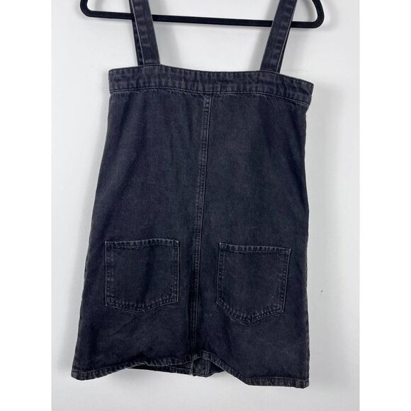 Urban Outfitters Denim Overall Black Jean Button Front Dress Size Small - Picture 6 of 8